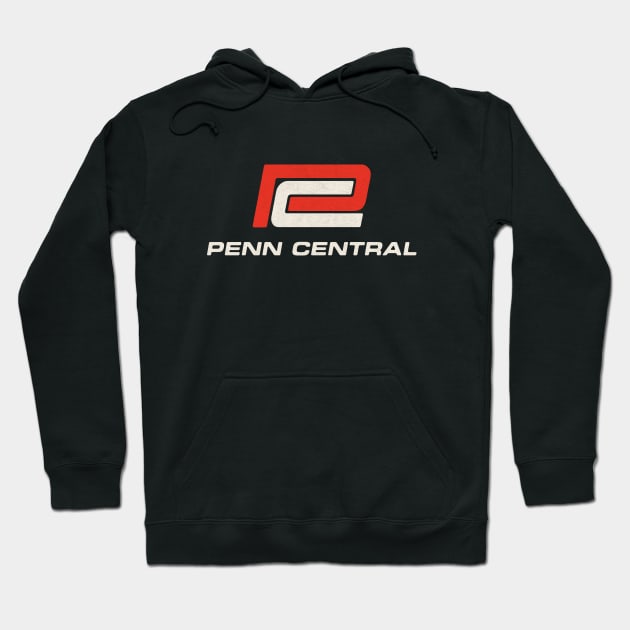 Retro Style Penn Central Railroad Hoodie by Turboglyde